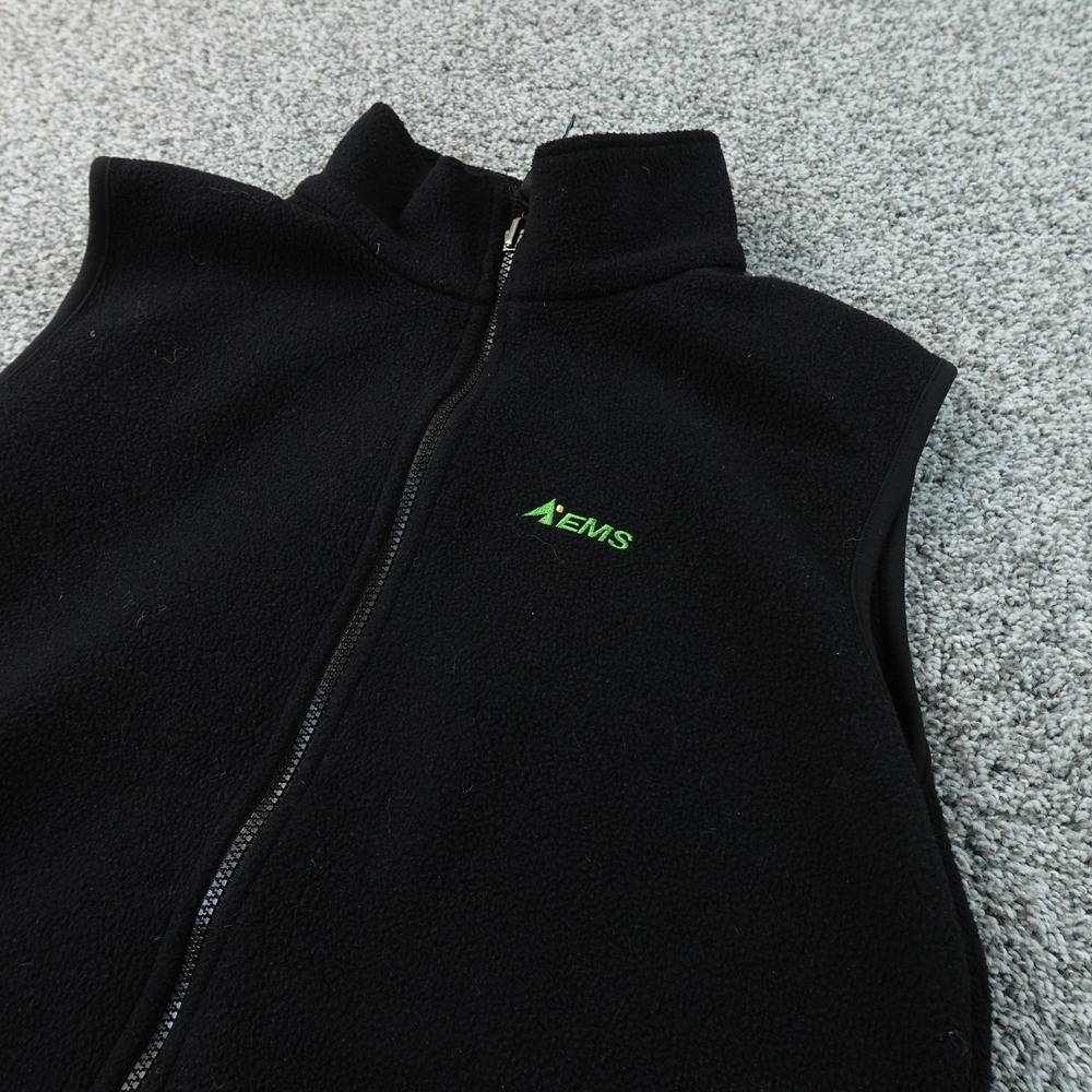 Eastern Mountain Sports Vest Mens S Black Fleece Full Zip Outdoor Hiking Trail